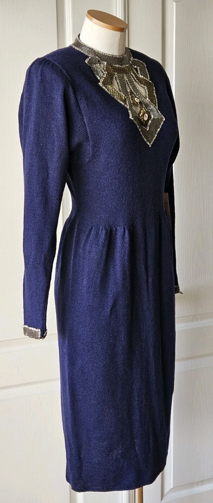 RARE $550 NEW Vintage Don Sayres for Wellmore Saks Fifth Ave Size 4 Knit Dress