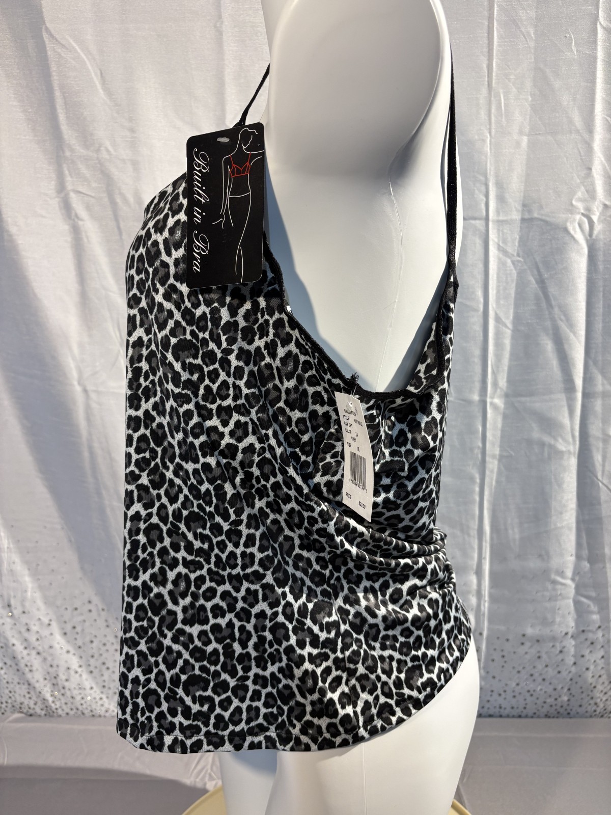 MAIDENFORM vintage NWT ANIMAL PRINT CAMI THONG SET Polyester/Spandex size XLarge