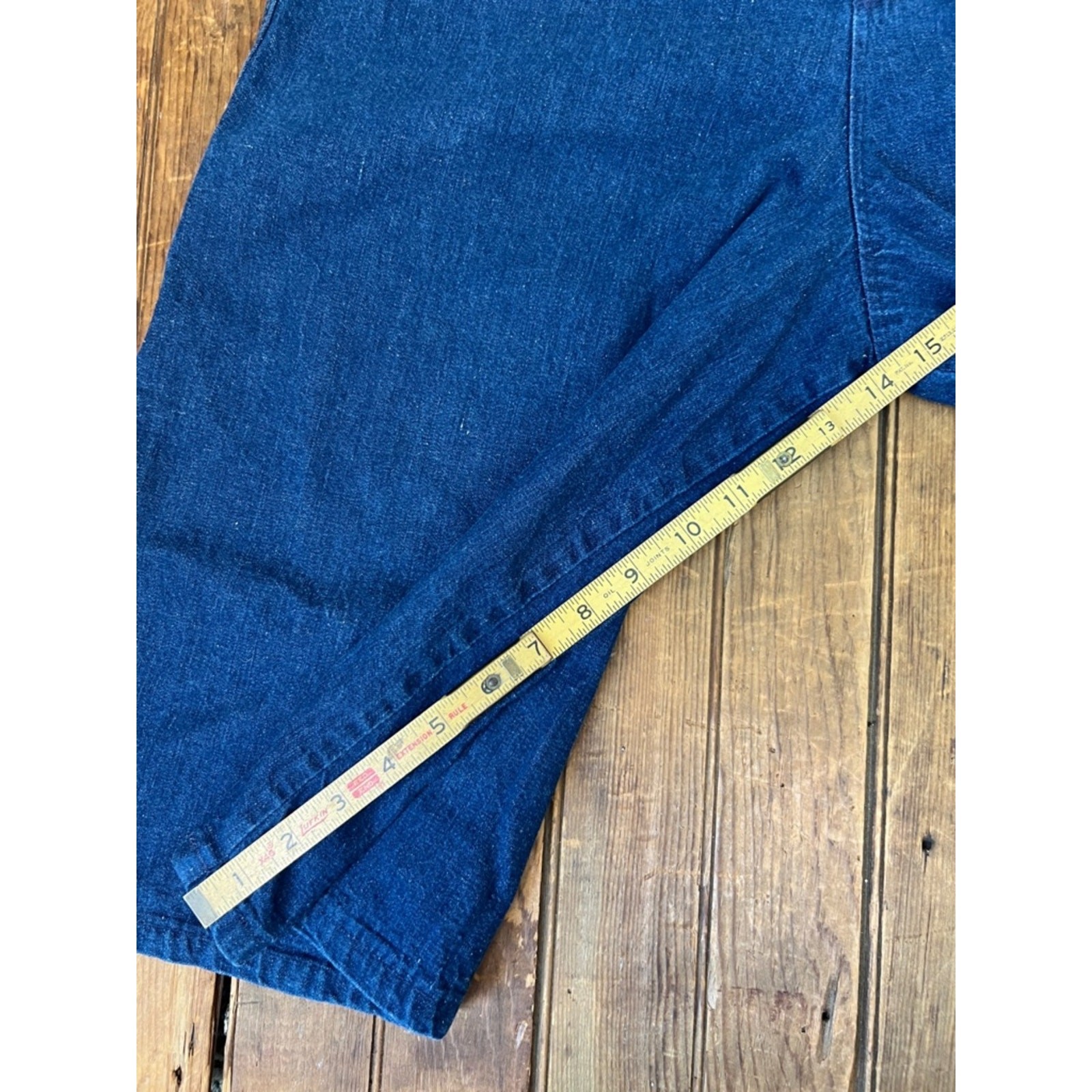 Women’s vintage 70s gauchos blue denim wide leg high waisted