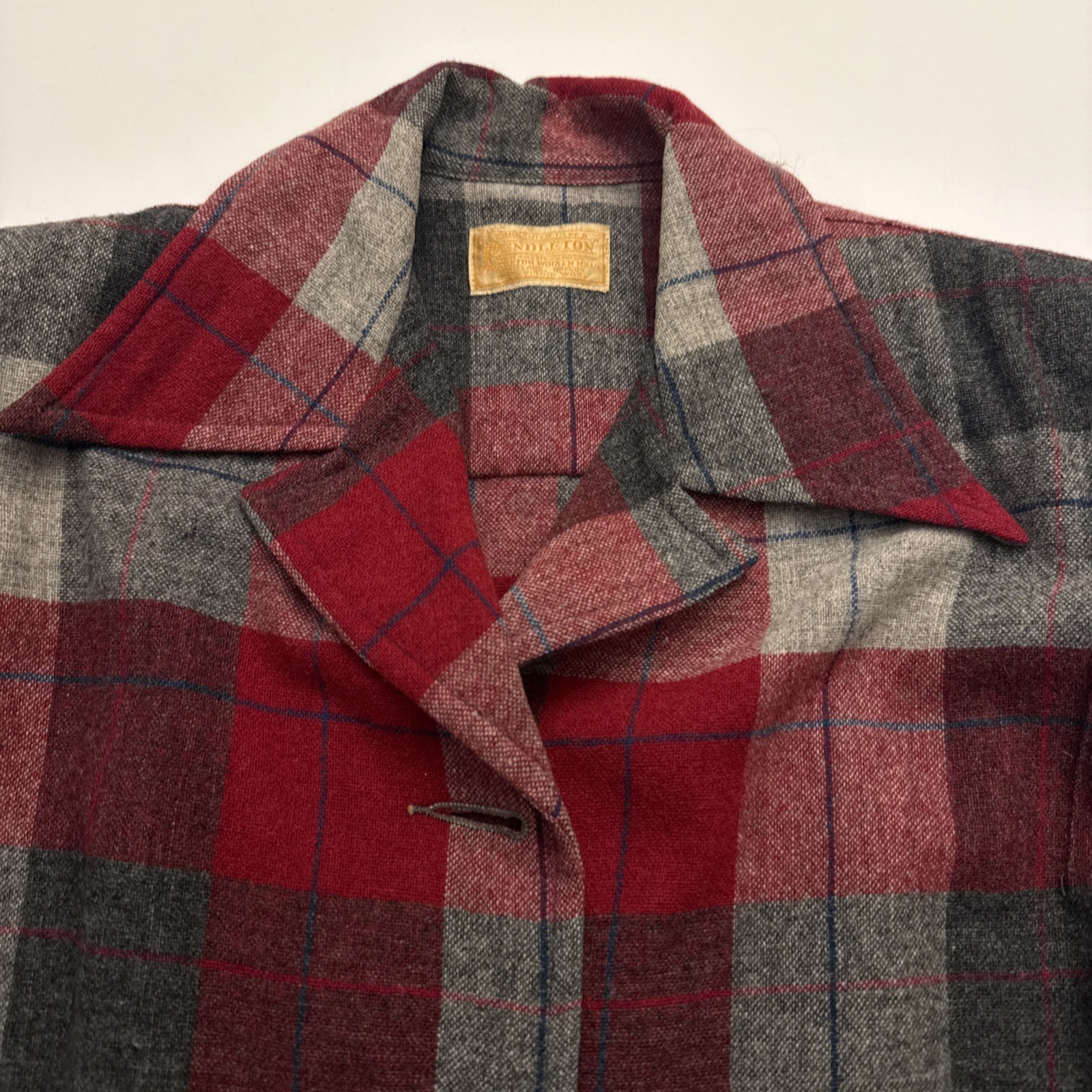 VTG 70’s Pendleton Shirt Jacket Wool Shacket Field Tartan Plaid Women’s M/L
