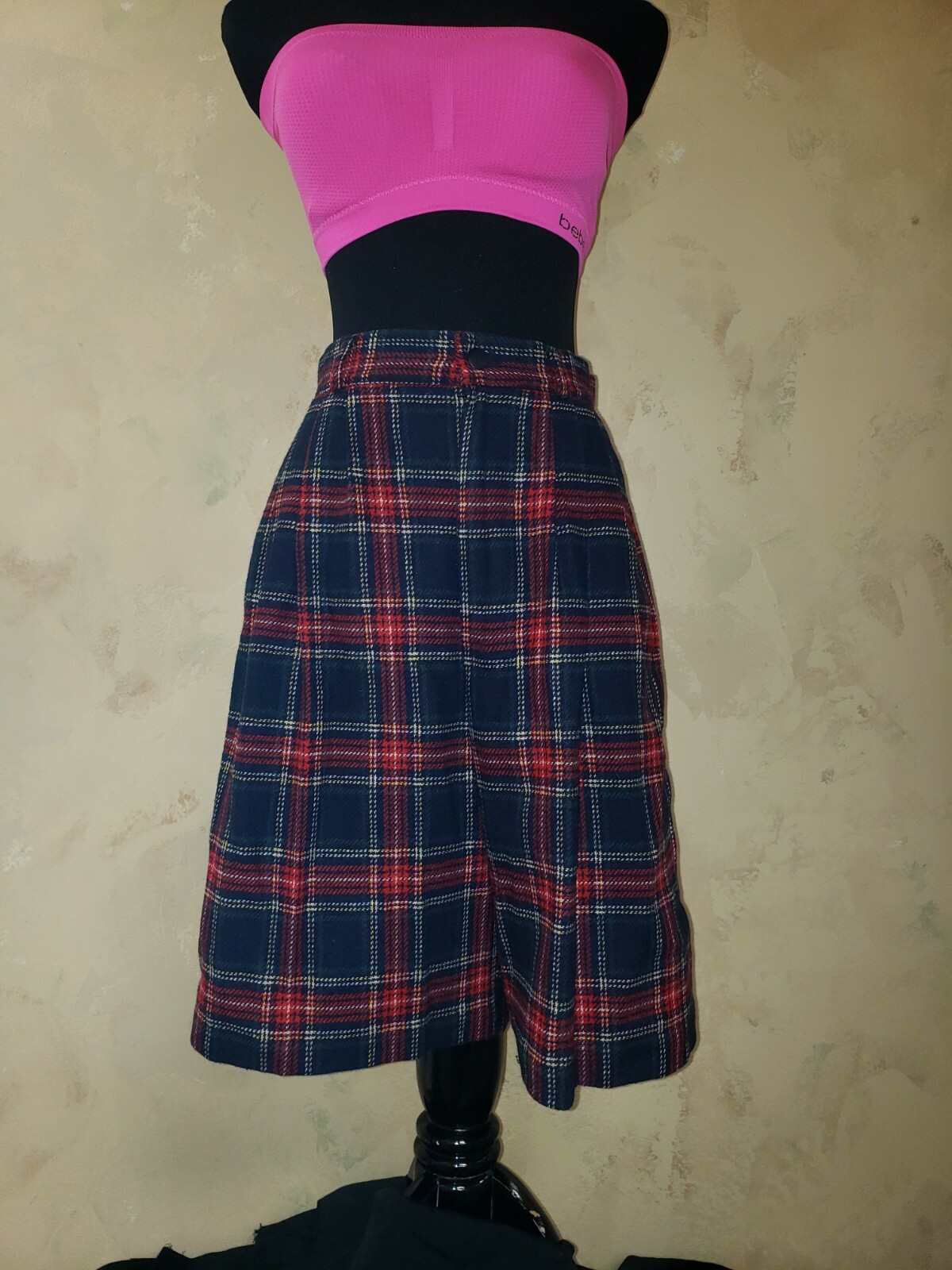 SAVANNAH Tartan plaid culotte shorts Wool Blend Blue & Red Plaid Women’s Size 10