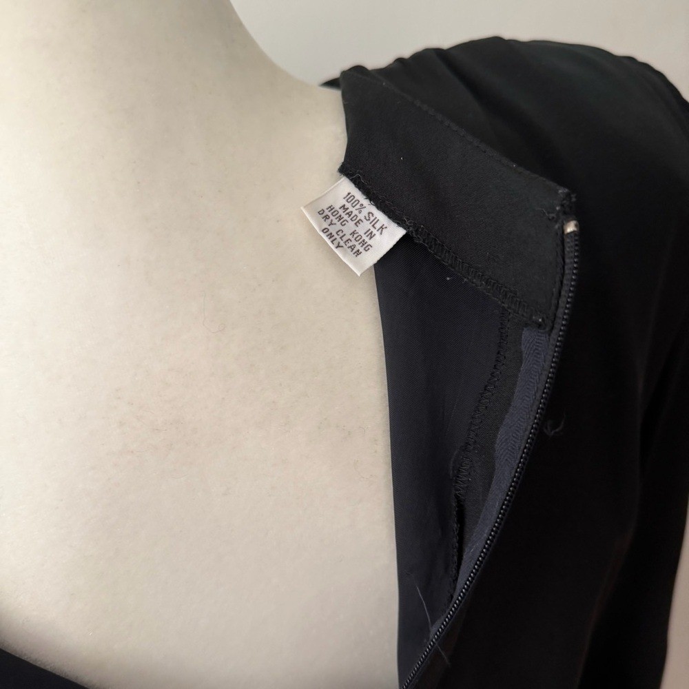 Vintage Francesca of Damon Midi Silk Cocktail Dress Whinsigoth Goth Beaded 1980s