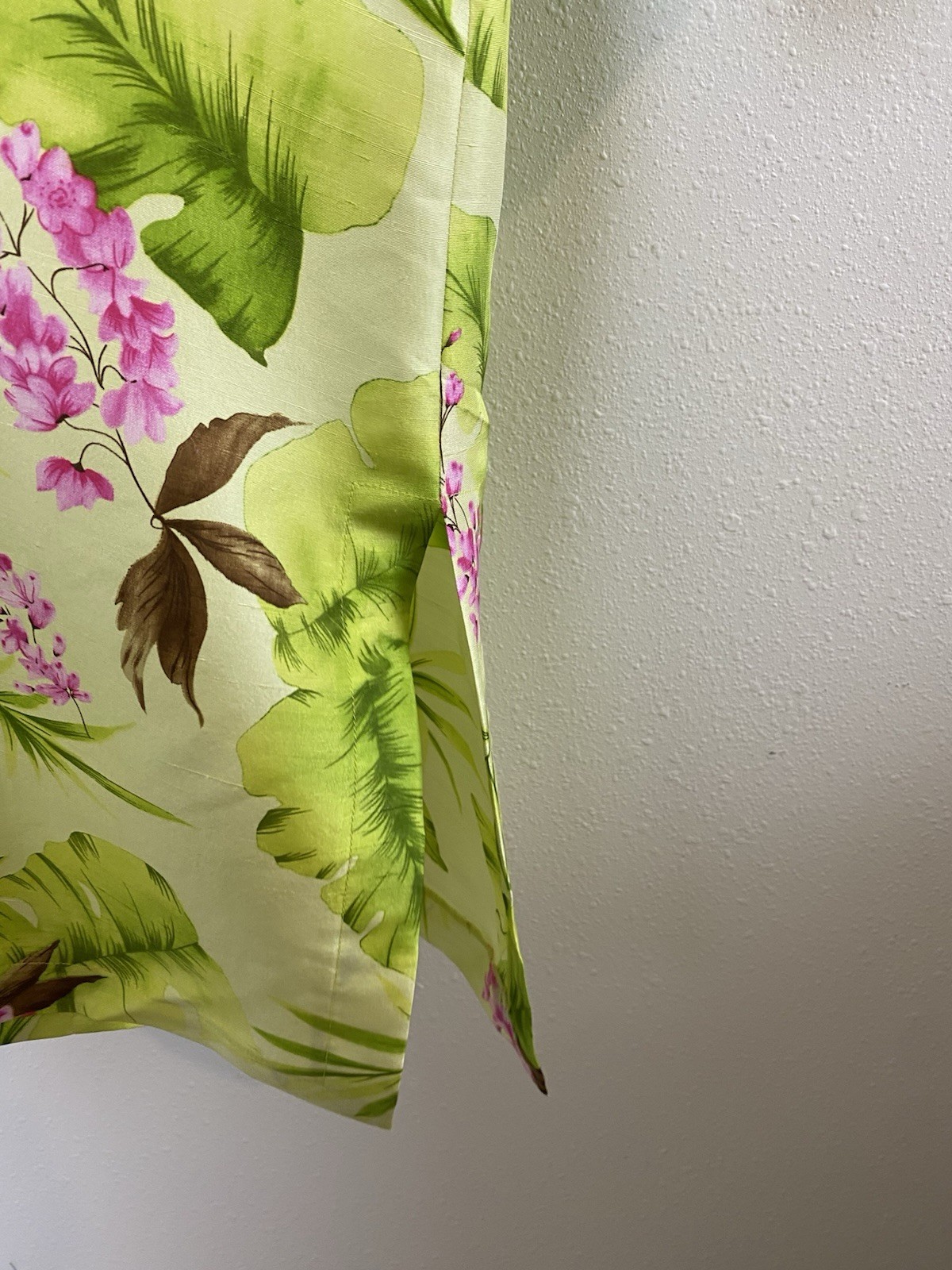 Vintage Harve Benard Womens Tropical Floral 100% Silk Shirt Dress 6 Watercolor