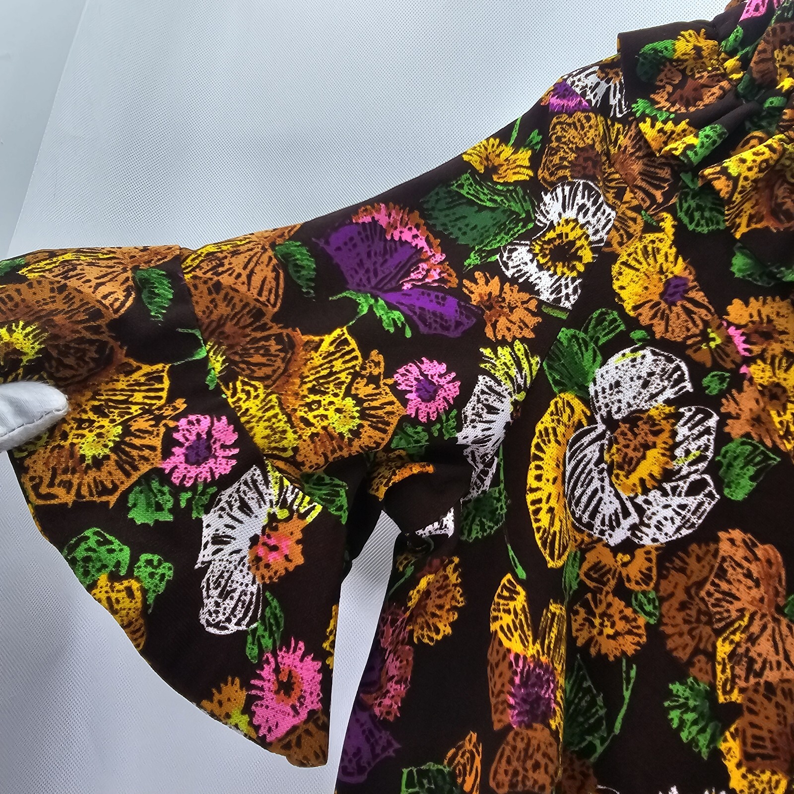 Pre – Vintage Handmade Women Chest Size 48 Inches Multicolor Floral Tent Dress