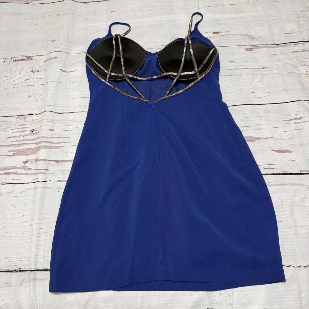 Ark & Co Royal Blue V-Neck Bandage Fit & Flare Dress