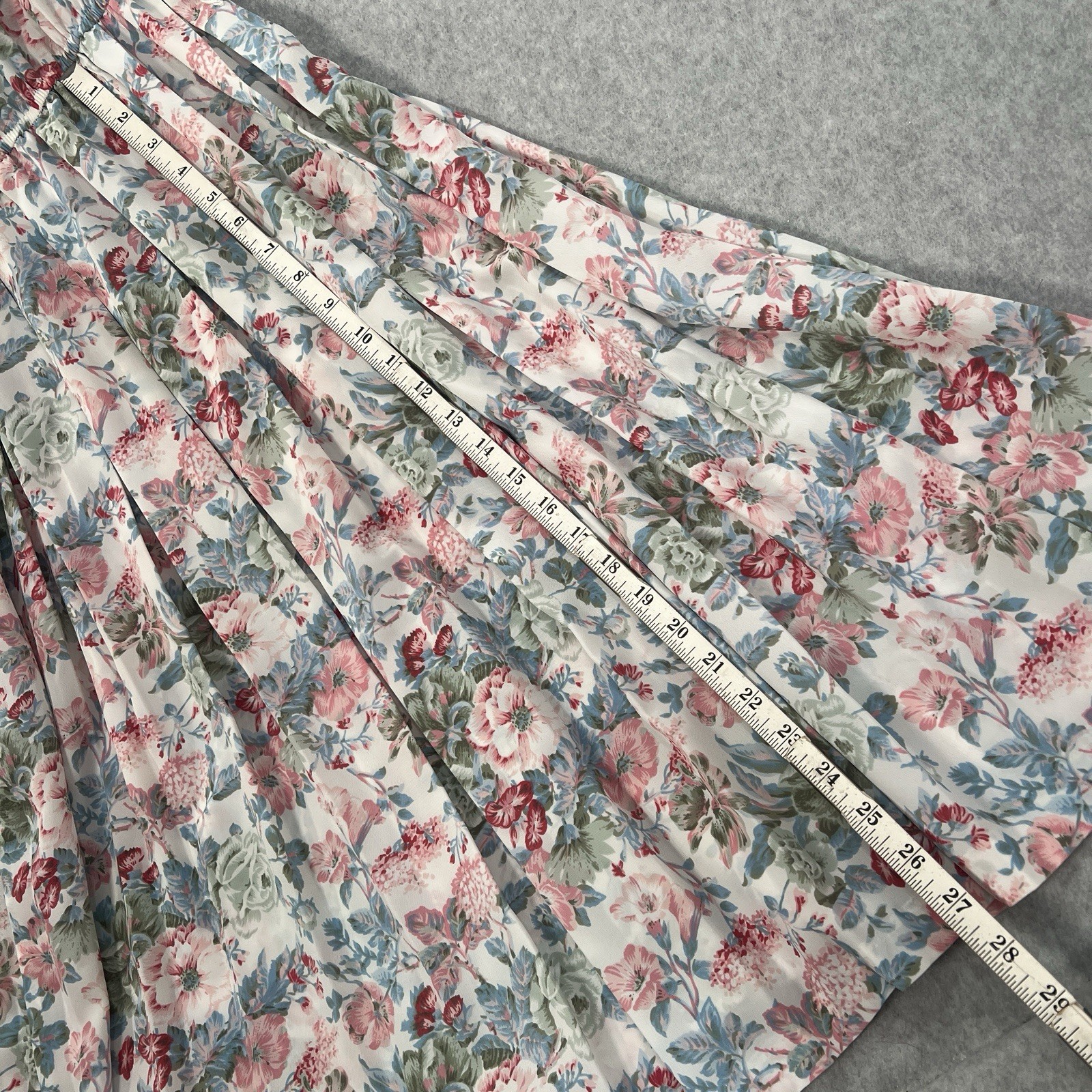 Vintage 80s Pellini Petites by Von Bramlett dress Pink floral 7/8P cottage
