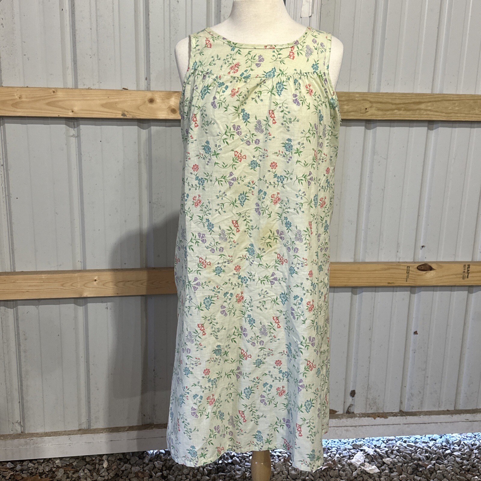 Vintage sears Sleeveless Floral Dress House Dress Maxi Dress Medium 12-14