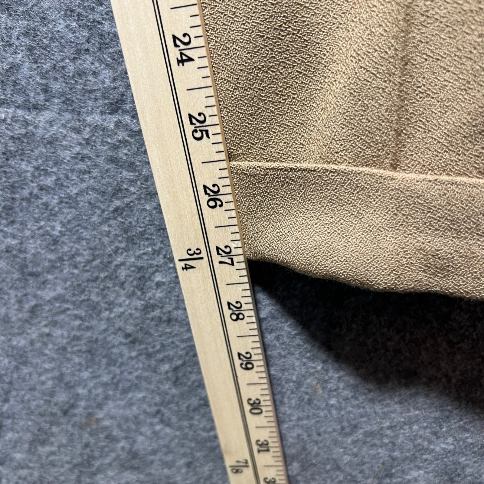 Vintage 90s 3 Piece Suit Set 9/10 Camel Tan Wool Blend Blazer Pant Skirt Lined