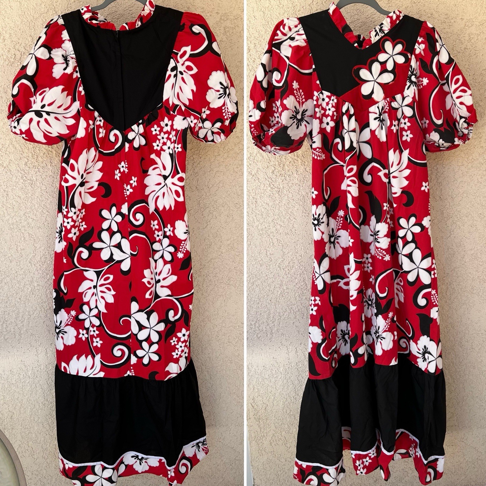 Carol Bennett Hawaii Muu Muu Inspired Dress Hawaiian Tiki Aloha L Vintage