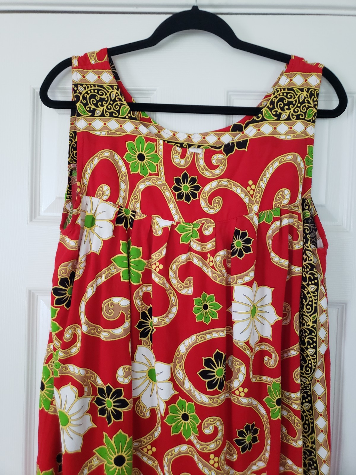 Vintage Tropical Flower Mumu, Size XL