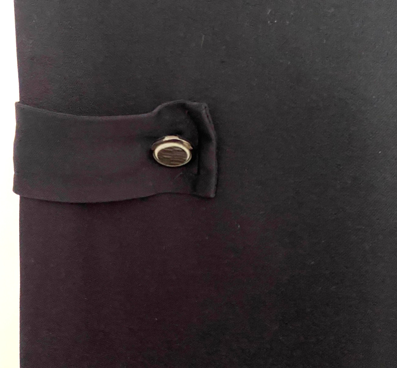 60s VTG Mod Dark Navy Sheath Dress Mid Century Mad Men Shift Metal Zip M/L