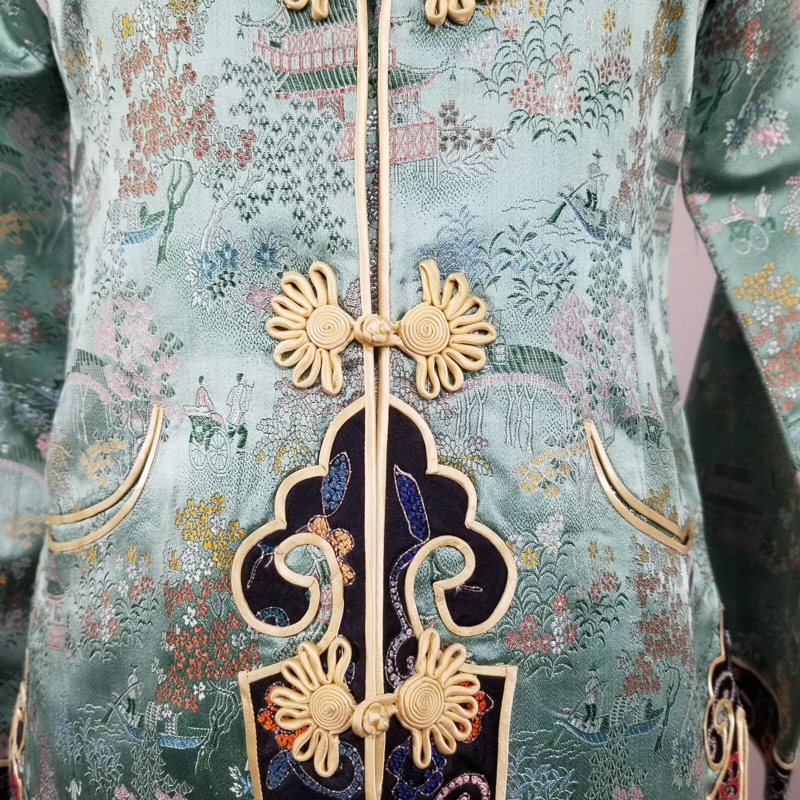 Vintage Chinese Silk Embroidered Embellished Jacket Asian Textile Art Collection
