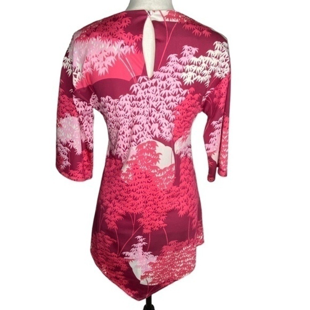 Vintage Tori Sport Tunic Dress Retro Honolulu Hawaiian Pinks White Size S