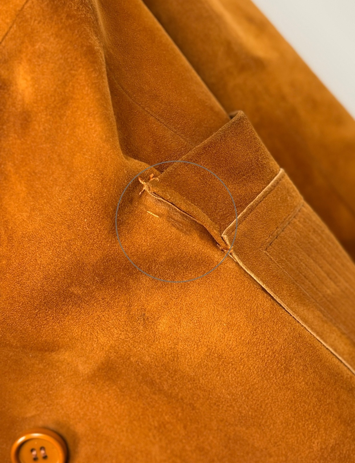 Vintage LOEWE Suede Trench Coat Leather 1970s /1980s Size FR 42 / Caramel Ochre