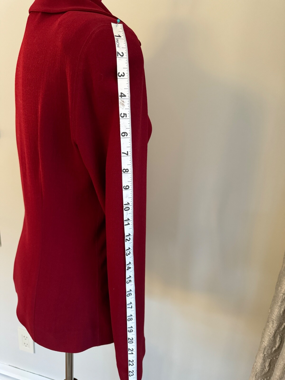 Donna Karan New York Vintage Dark Red Fitted Blazer