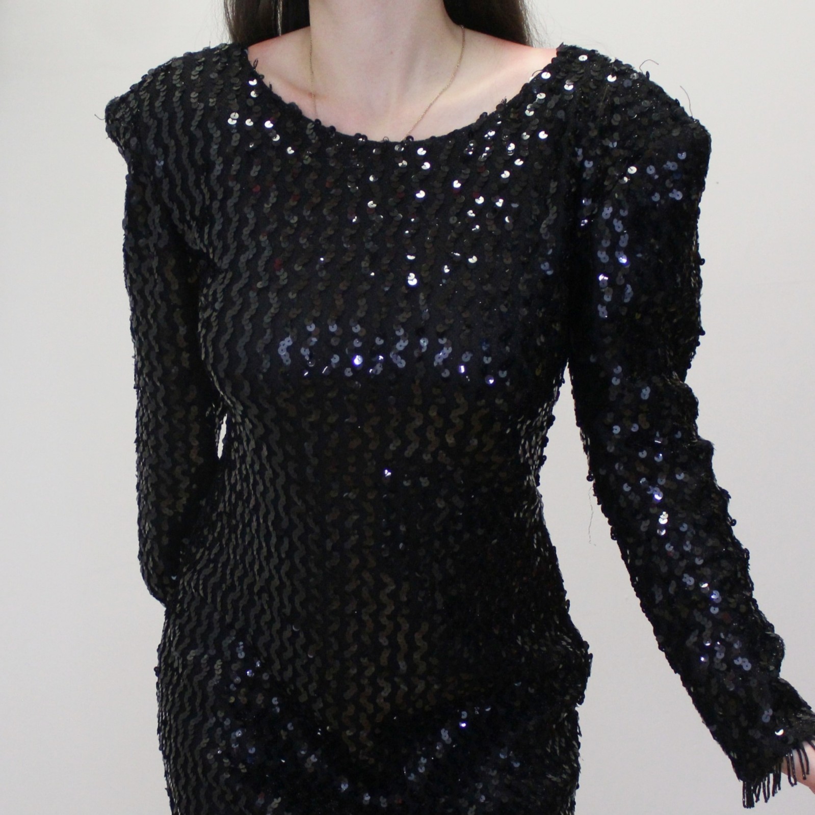 Vintage 80s Sequined Cocktail Dress by Glenrob Ltd.