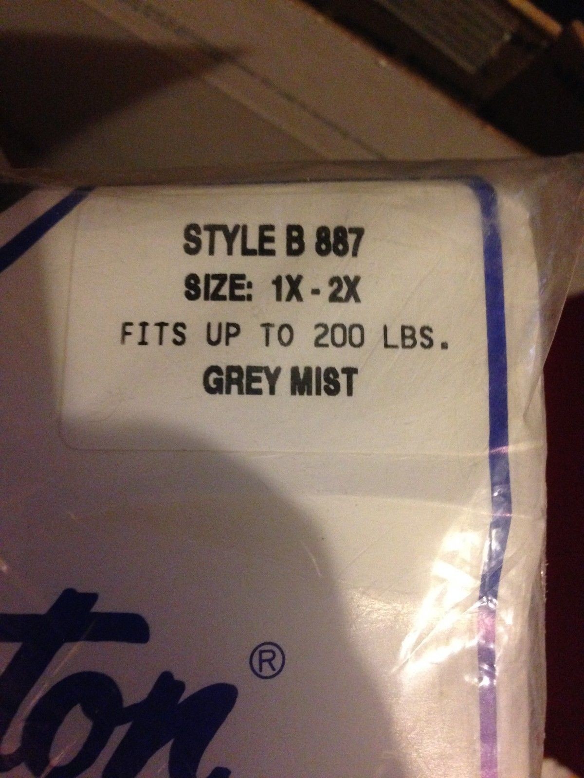 Vintage Burlington pantyhose color grey mist size 1-2X