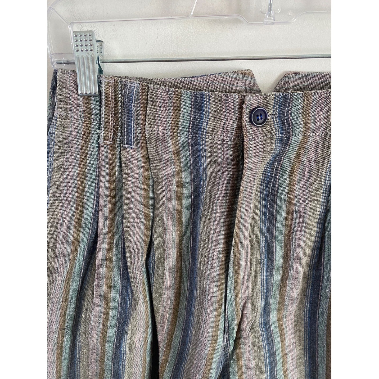 Tarazzia Design Studio Vintage Ramie Cotton Striped Blazer and Shorts Set 11/12