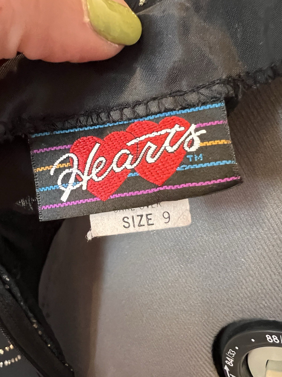 Vintage Hearts 1980s Art Deco Hourglass Glitter Cocktail Dress Size 9 USA Made