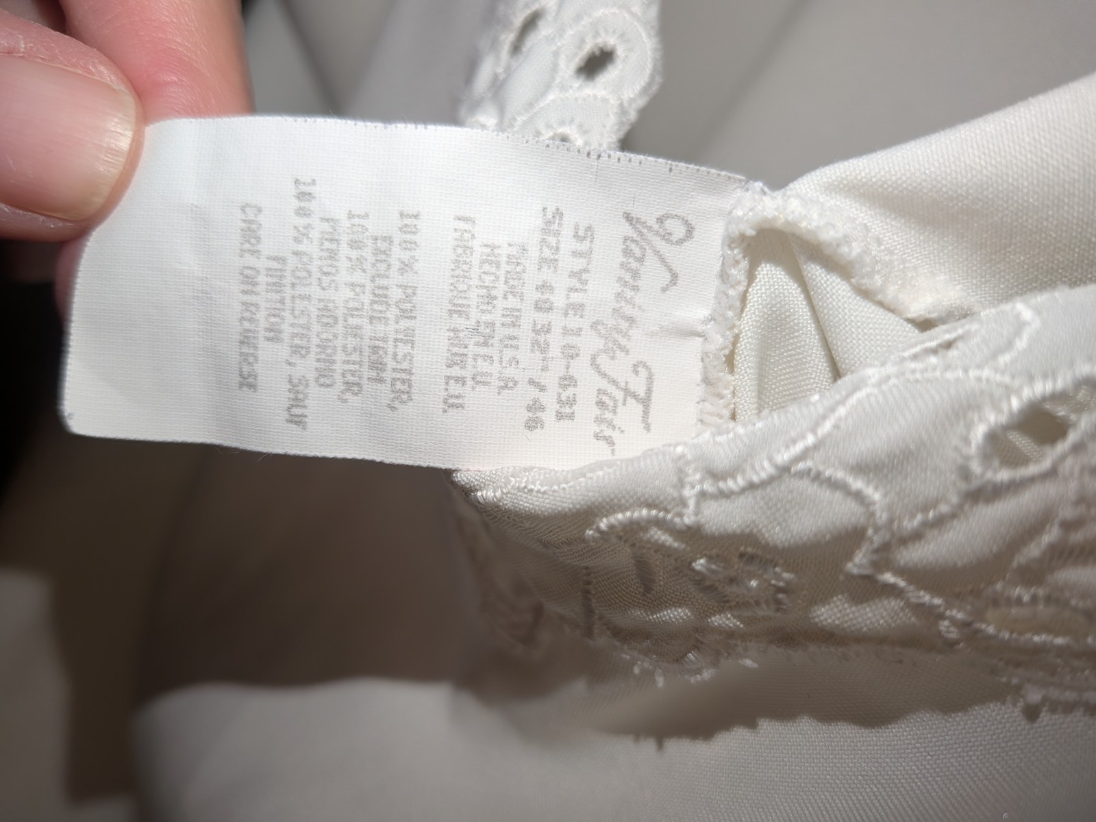 Vanity Fair Ivory Nylon Full Slip Lace Trim Adjustable Strap Long Chemise