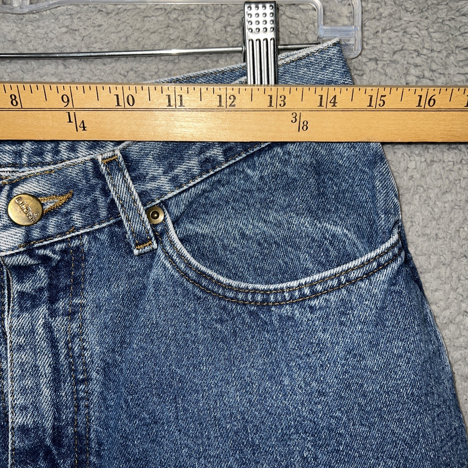 VTG LL Bean Jeans Women Sz 14 (29×28) Blue Denim Straight Leg Made In USA Pants