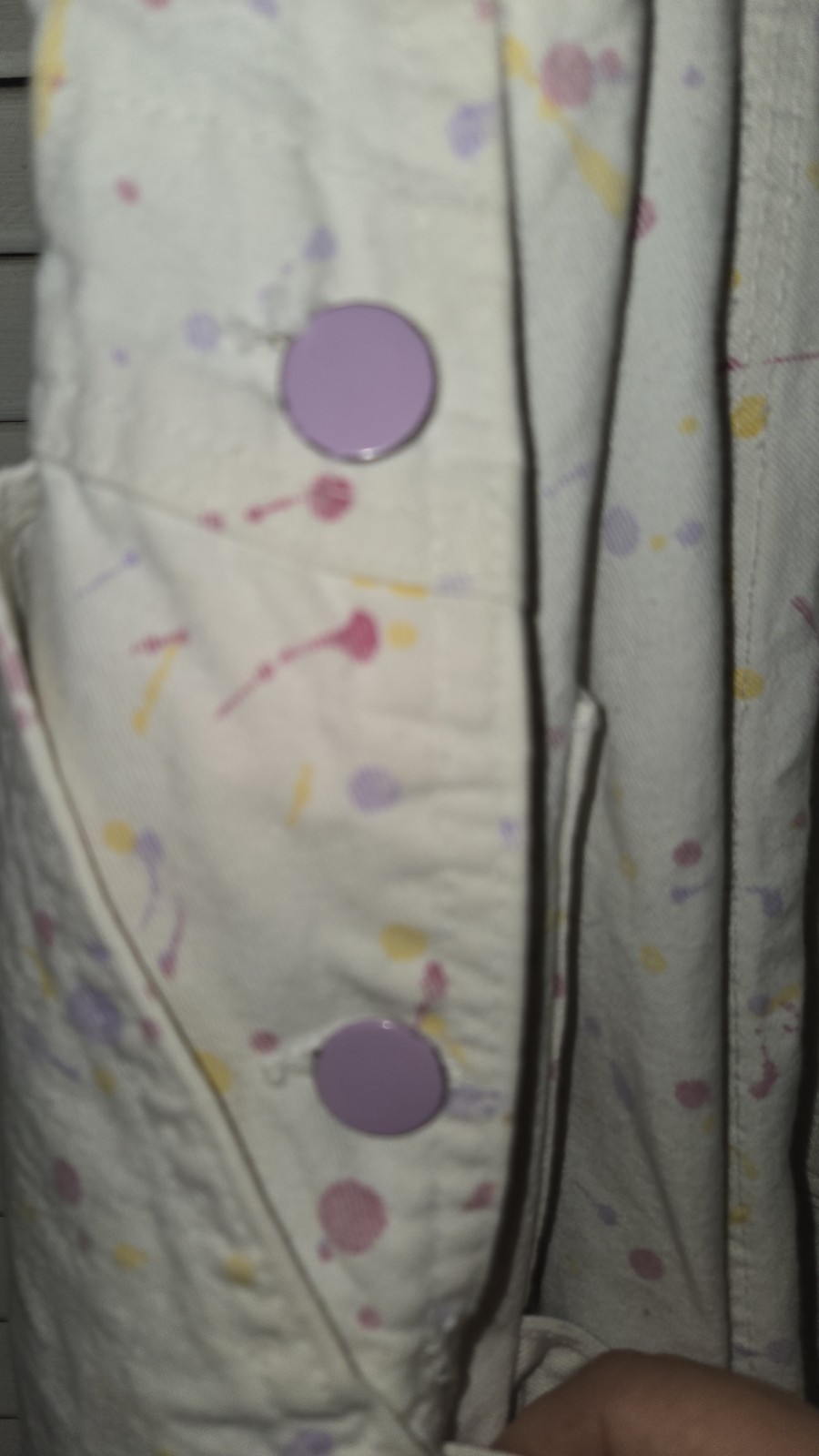Vtg 90’sHallmark E.Bunny & Co Paint Splatter Cotton Overall Size L Rare Find