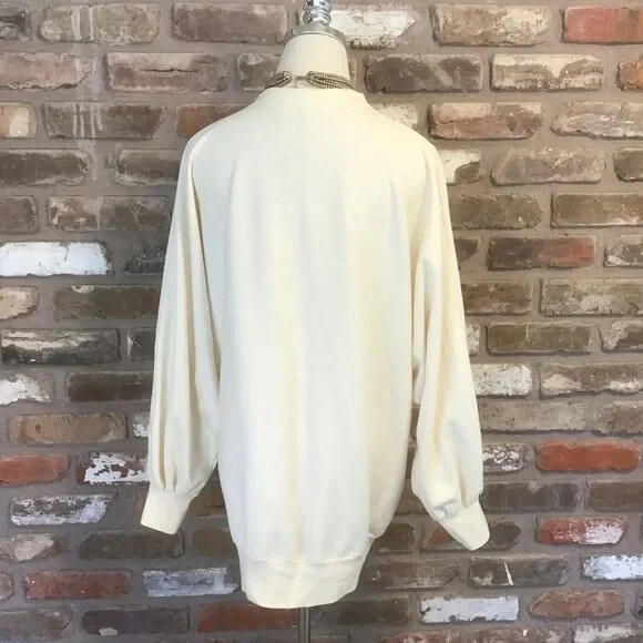 SLOPPY JOES Woman’s Vintage 80’s 90’s Cream Batwing Open Cardigan Reg Uni Size