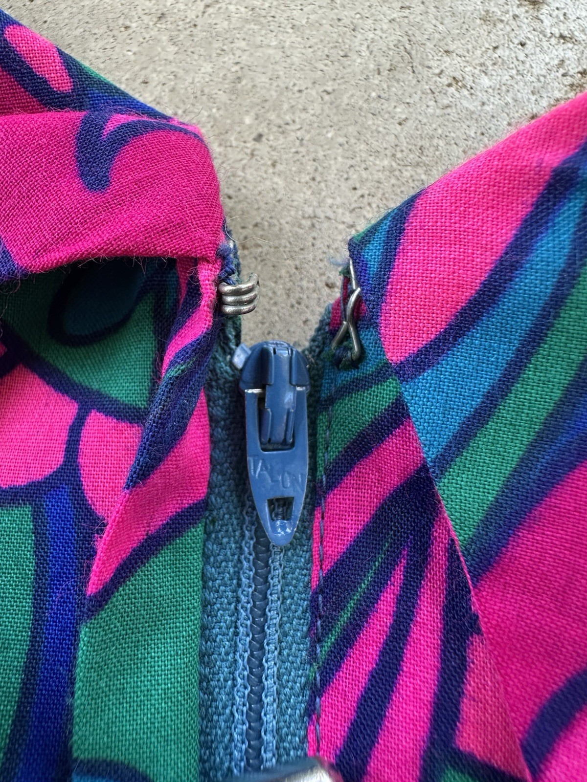 1960s Fumis Waikiki Hawaiian Palazzo Jumpsuit Psychedelic Floral Hostess Mod VTG
