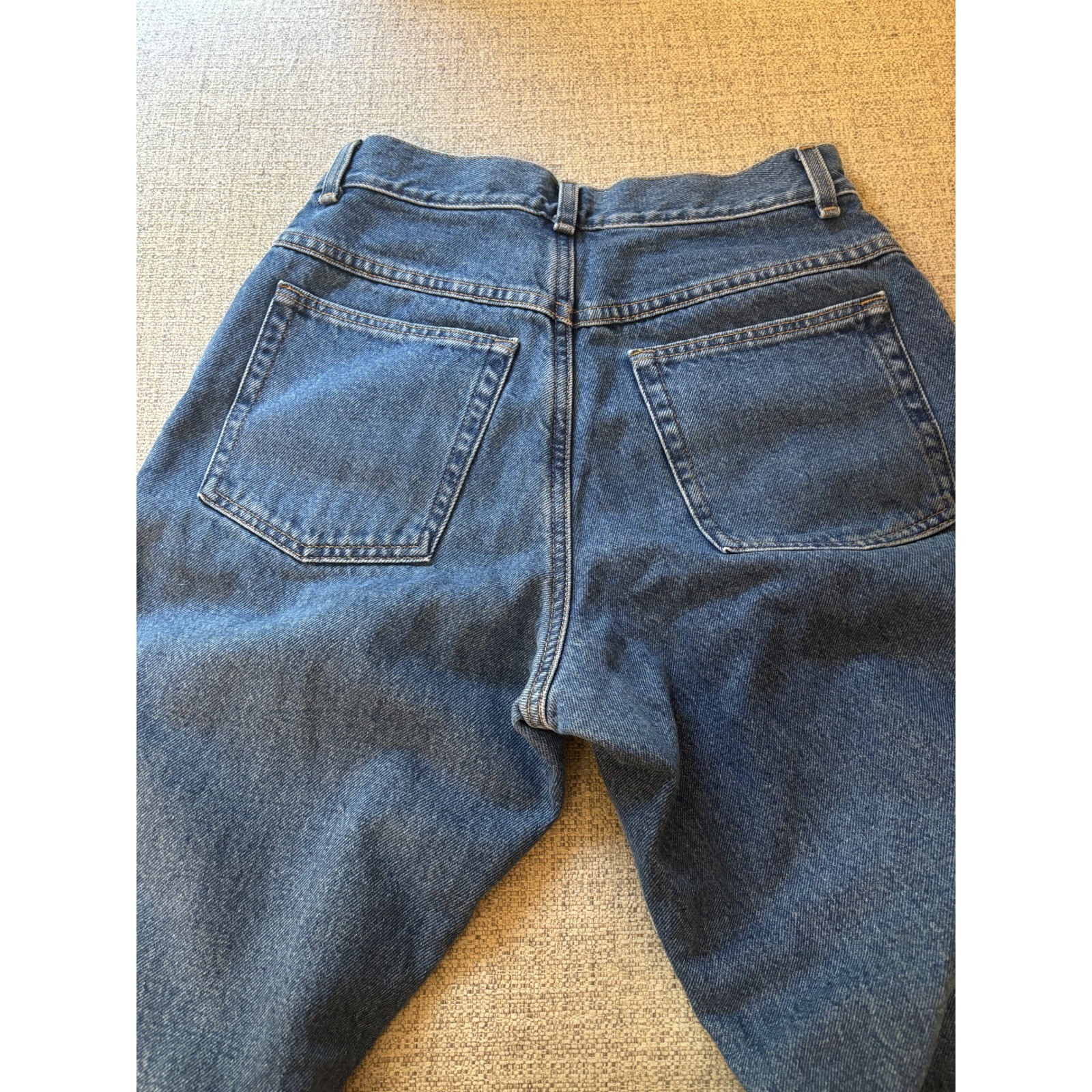 Vintage L.L.Bean Flannel Lined Jeans Women 6 Reg Straight Leg Plaid Mom Jean