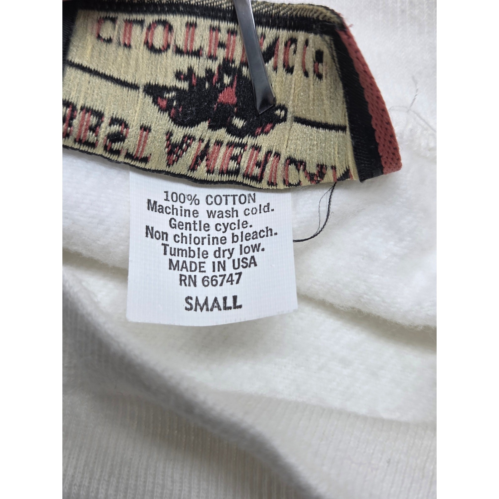 VTG 90s Best American Clothing Co Butterfly Graphic Cotton Fleece Top USA NWOT