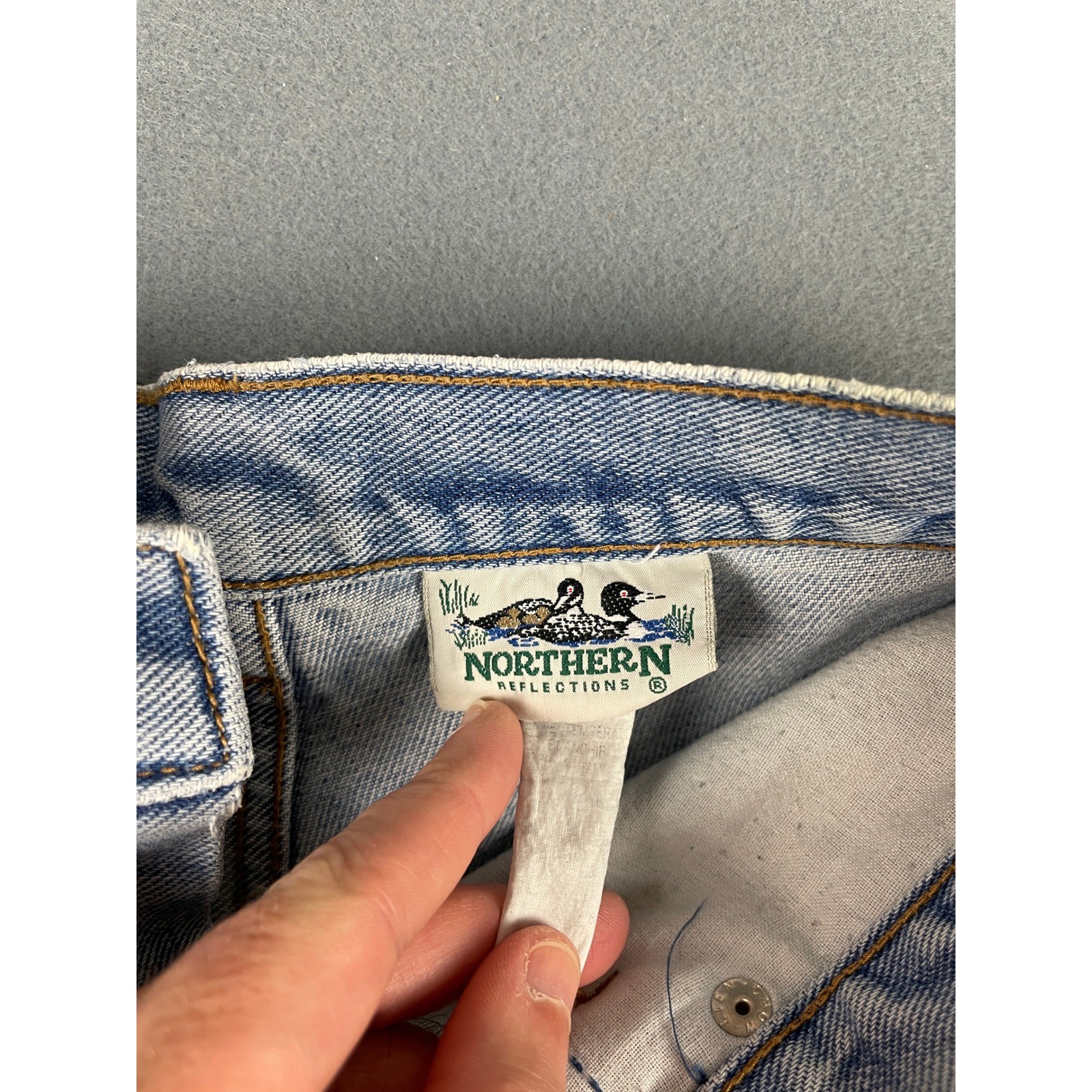Northern Reflections Denim Mom Shorts 90s Boho Retro Light Wash Cotton 27