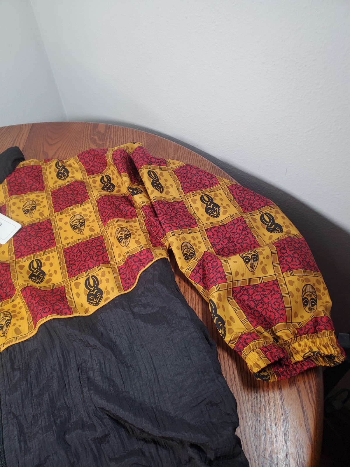 Vtg 1980s-1990s Colorblock Windbreaker Jacket By Erica Brooke African Tribal