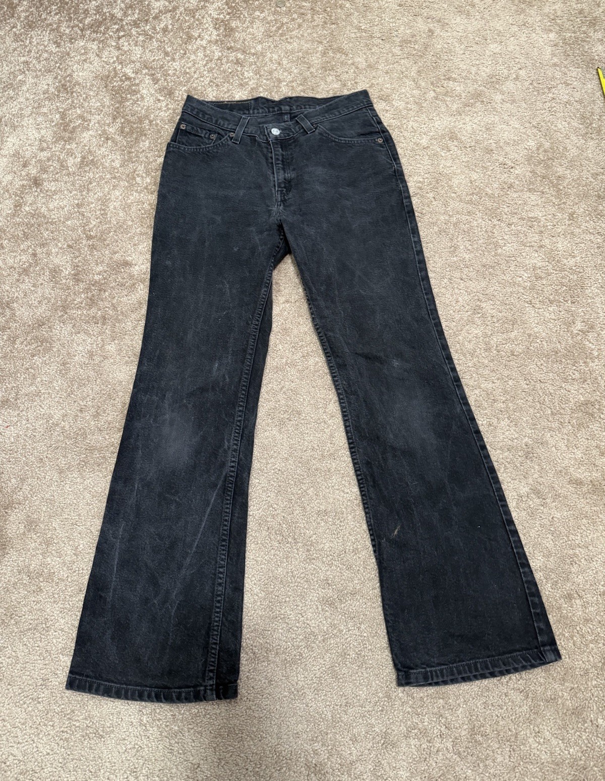 Levi’s 517 Boot Cut Vintage 1999 Red Tab Black Jeans 28×29 Made in USA 90s