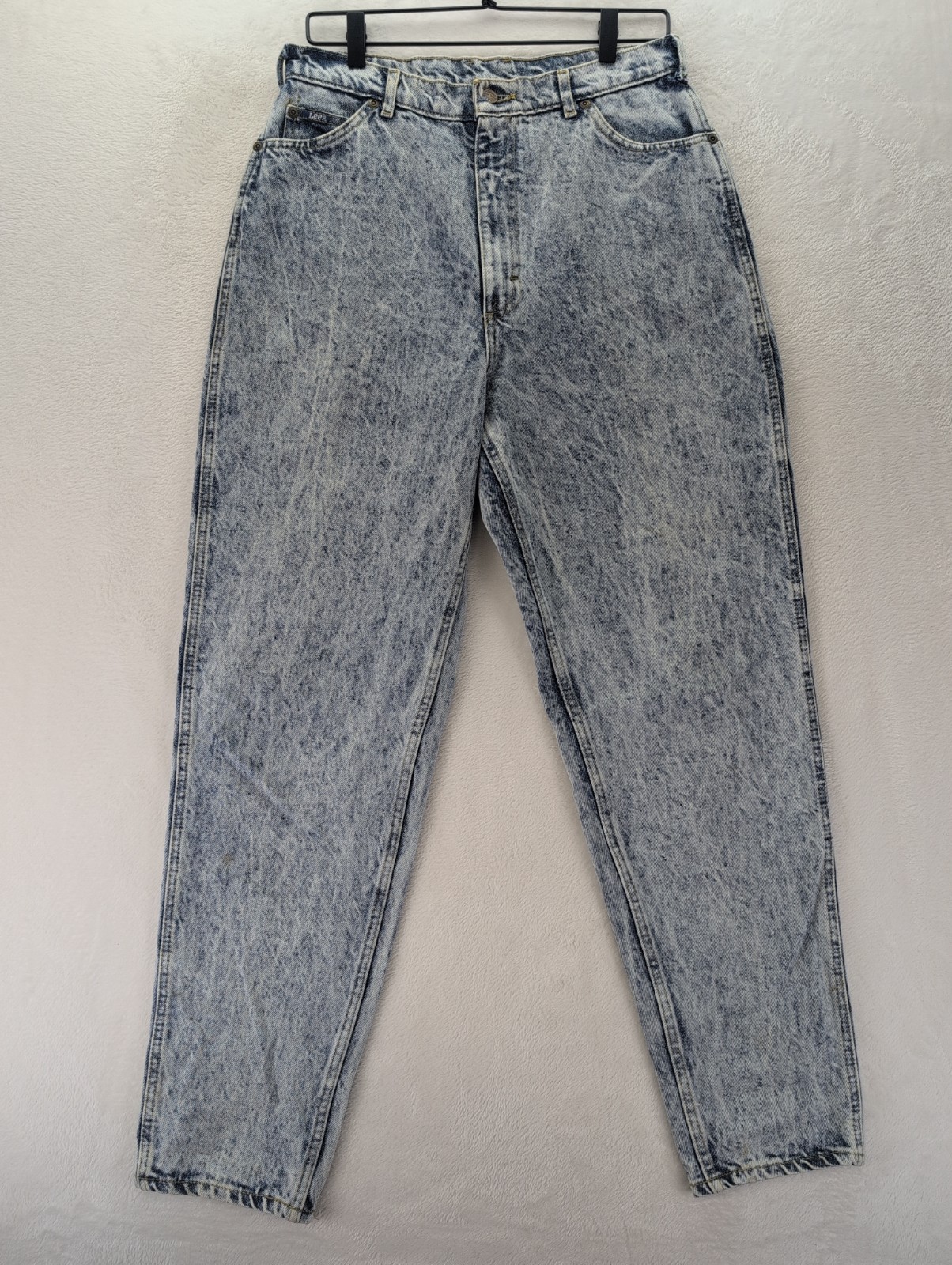 VTG Lee Riders Acid Wash High Waisted Relaxed Fit Tapered Mom Jeans Sz 14 M