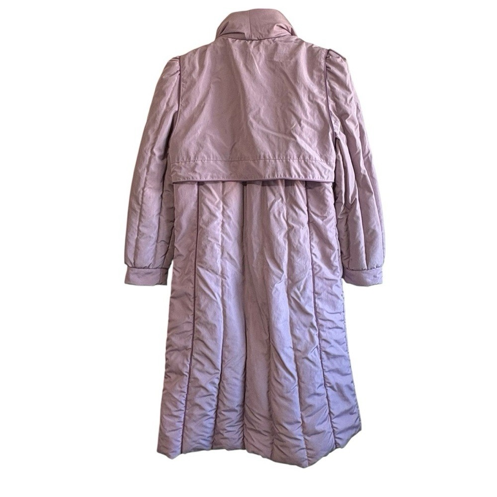 Vintage Sno Down Size Large Lilac Purple Down Filled Trench Coat Winter Outdoor