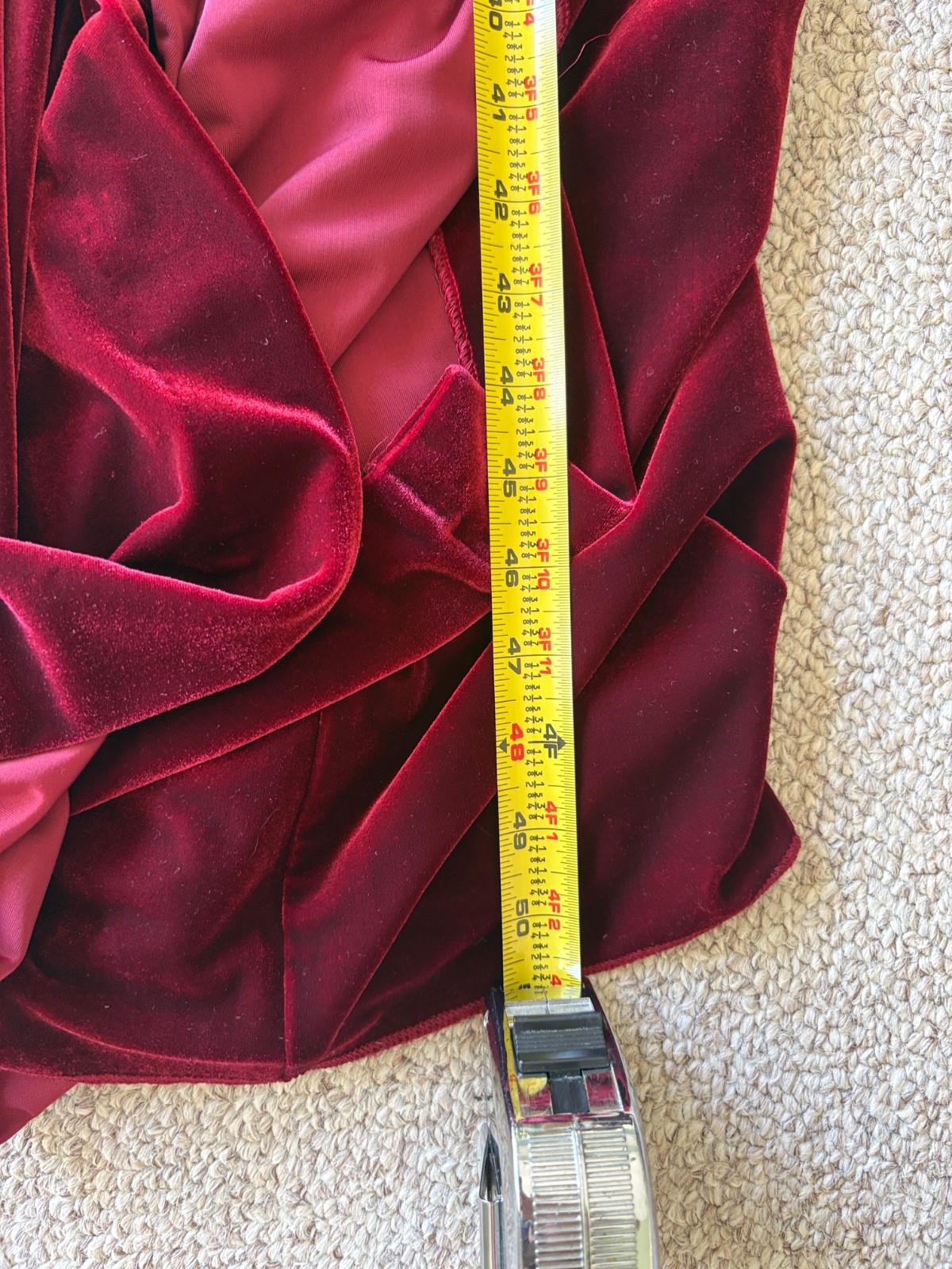 Vintage Diamond Tea Burgundy Velvet Velour Robe S Canadian Union Luxury Gown