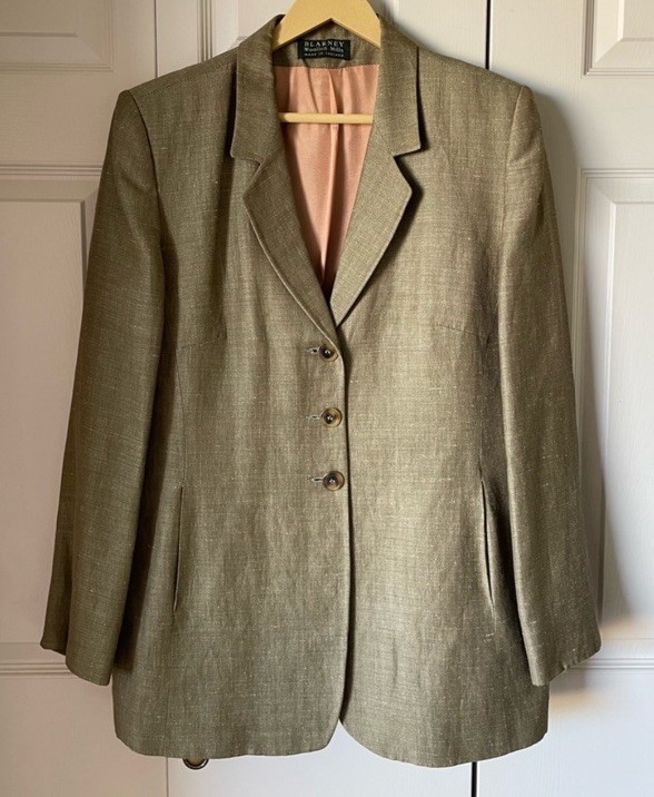 Blarney Woollen Mills | 2 Piece blazer skirt. Vintage 80s. Linen. Wool. Ireland.