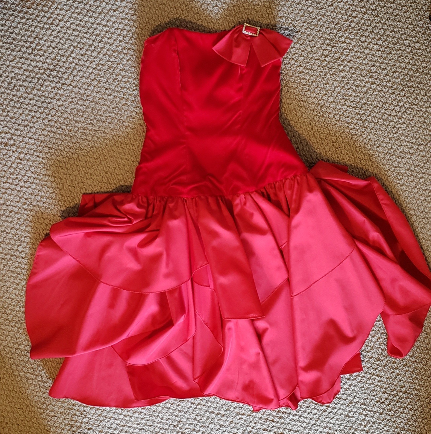 Vintage VTG Int Ladies Garment Workers Union Dress Red Prom Dance Wedding 9 USA