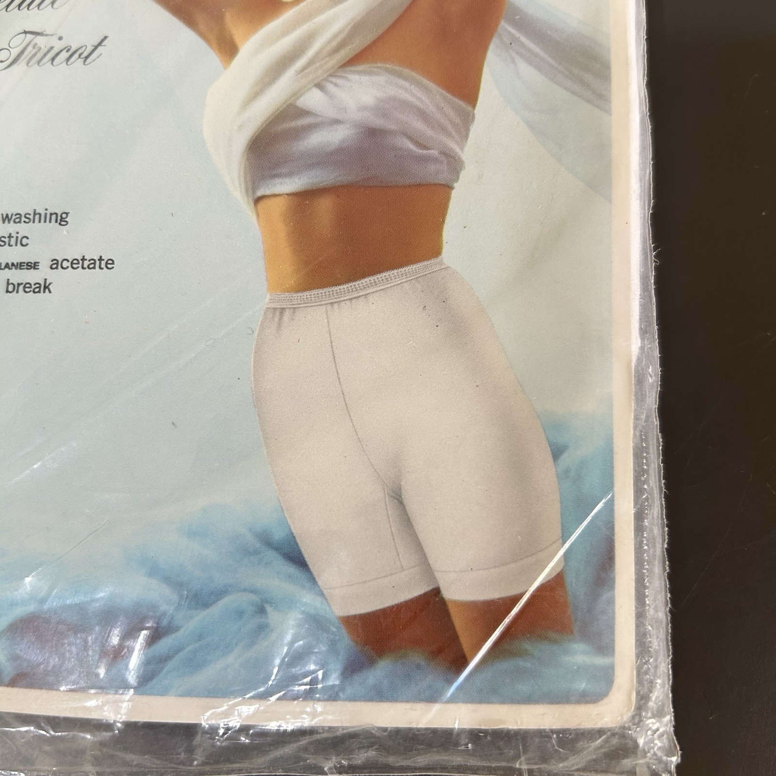 Vintage Spanky Pants Womens Underwear Band Long Leg Briefs Acetate Sz 6 Hips 38″