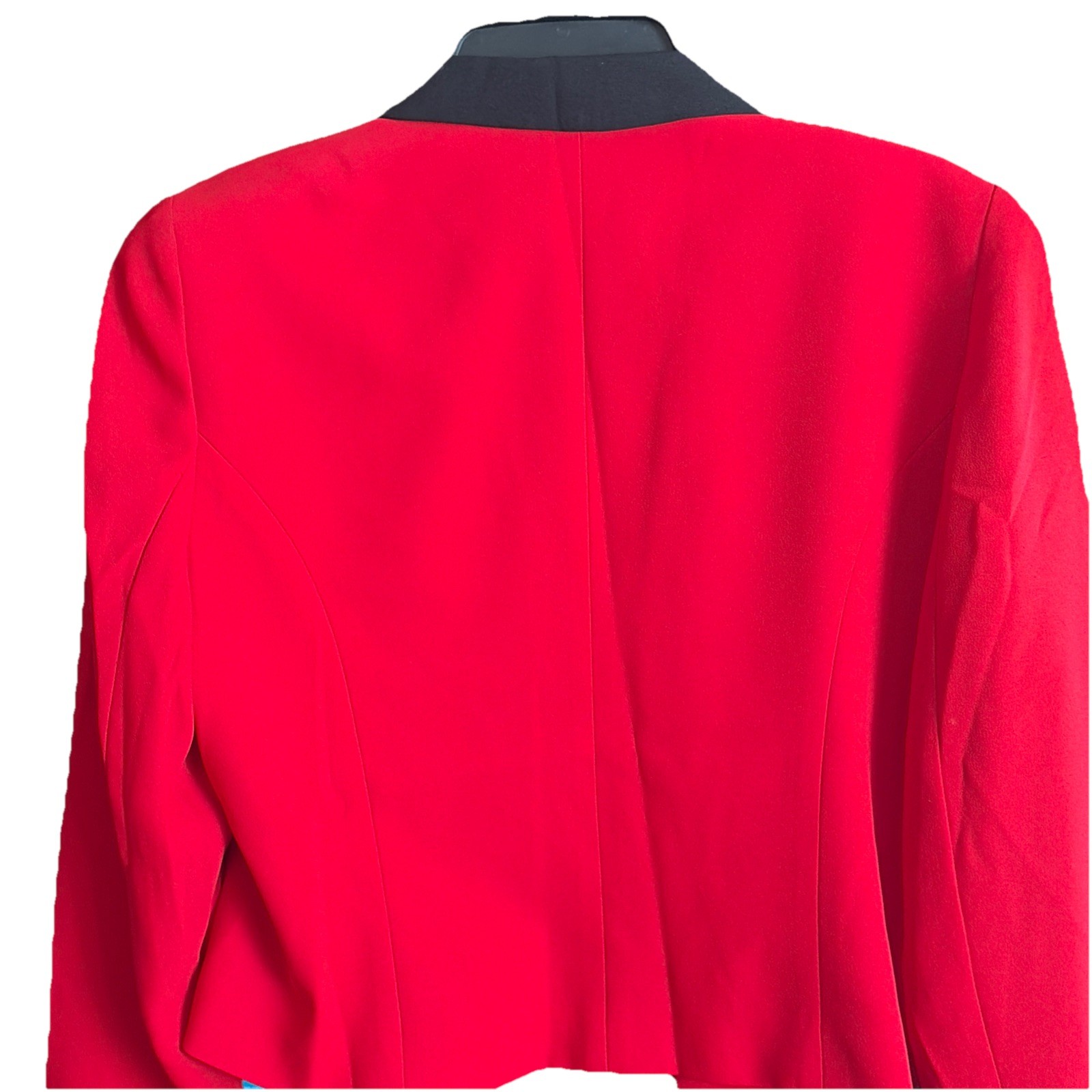 Vtg 80s CRISCIONE Red Gold Black Blazer Jacket~M~Padded Shd Hollywood Glam US