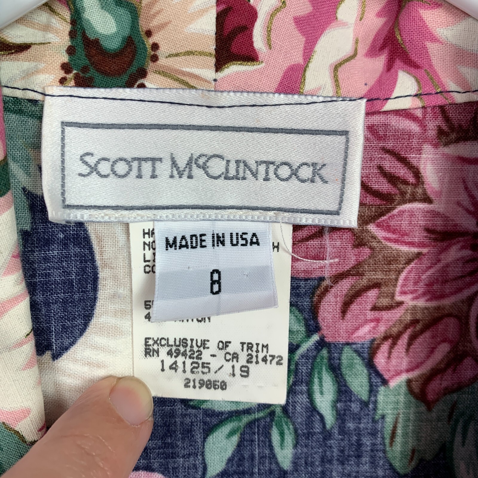 Vintage Scott McClintock Cottagecore Boho Skirt Shirt Outfit Set Size 8