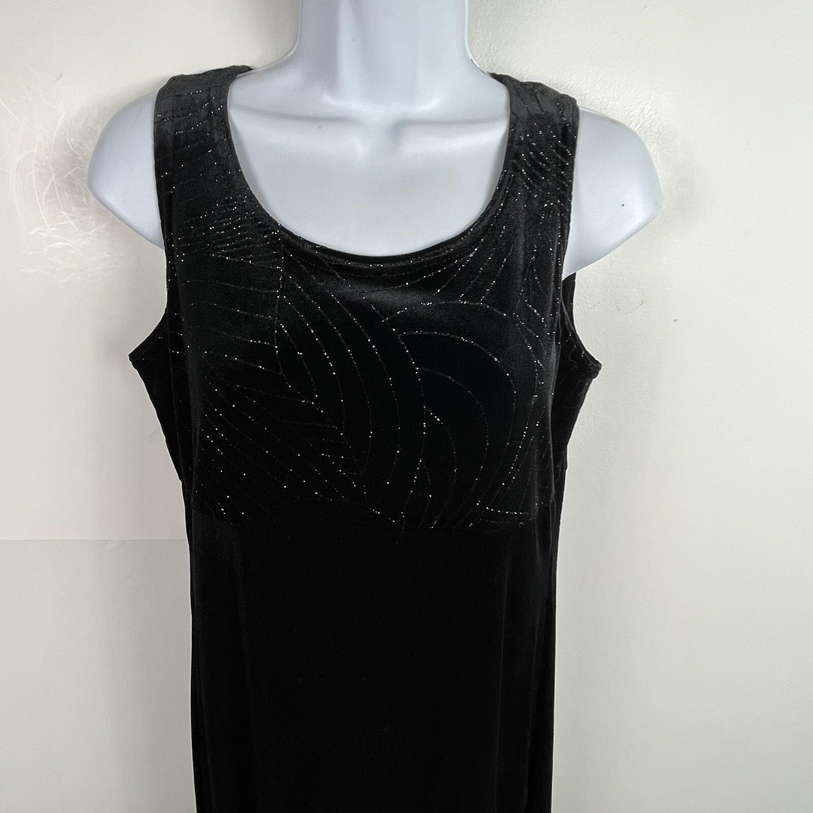 K Studio Beaded Jacket Dress Sz 8 Black Evening Elegance Formal VINTAGE NEW