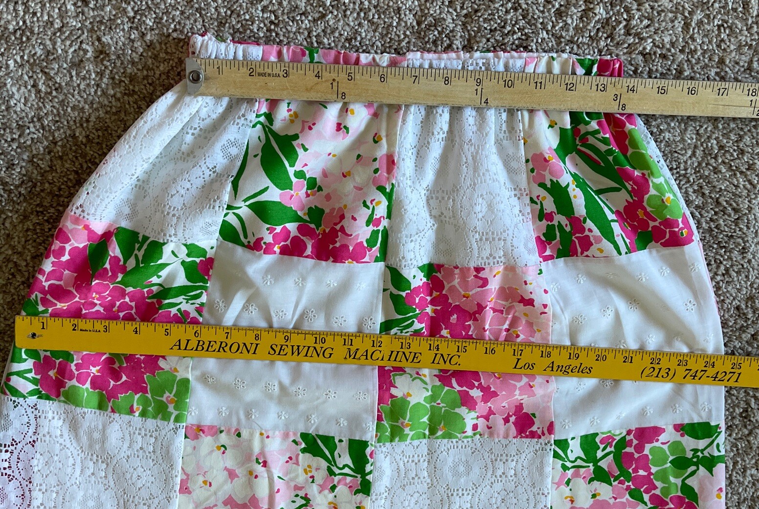 VTG Tumbleweeds Skirt Maxi Prairie Boho Lace Patchwork Pink Eyelet
