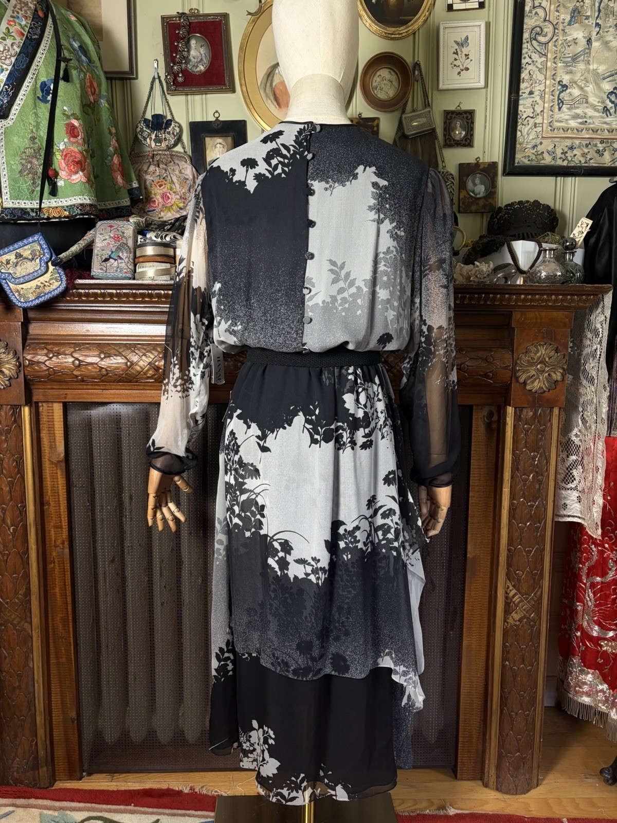 Vintage 1980s Hanae Mori Boutique Deadstock Dress, NOS