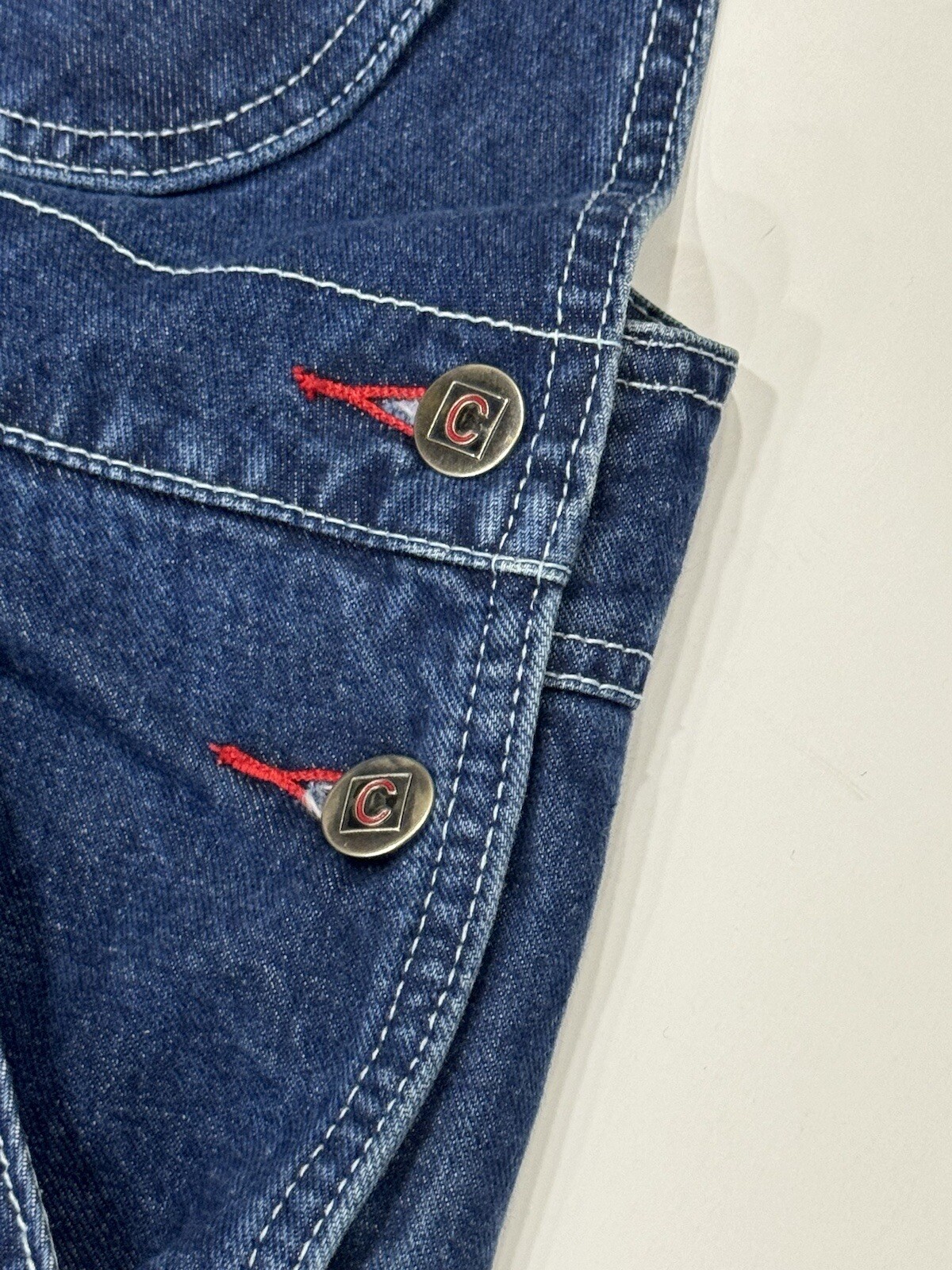 Vintage Crest Jeans Brand Women’s Overalls 1990s Farm Denim Size Large L