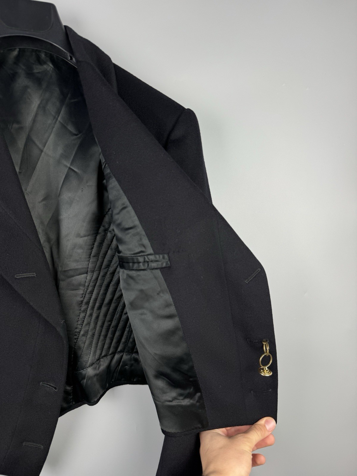 Vintage 1972 Gieves Hawkes Blazer Wool Cropped Naval Officer Jacket Coat