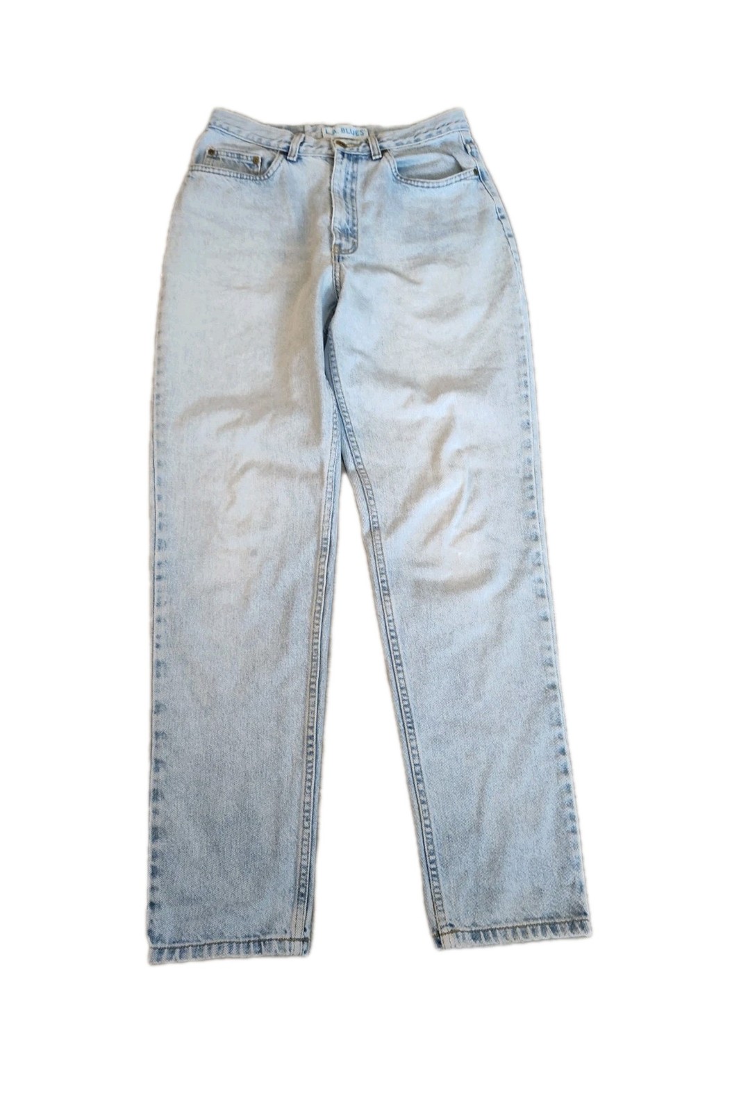 LA Blues Vintage Denim Jeans Womens Size 12L MOM High Waist Slim Fit Light Wash