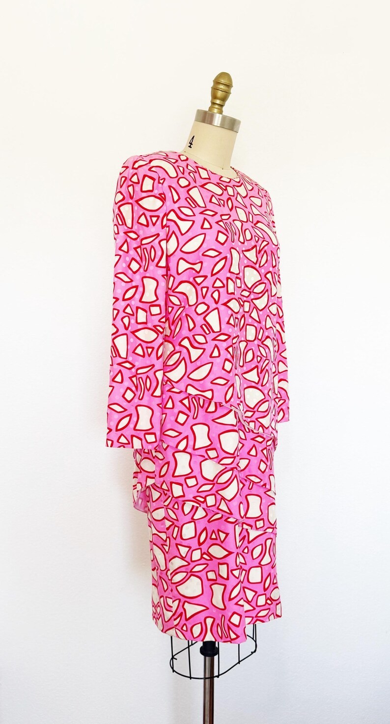 1980s David Hayes Dress / Saks Fifth Avenue Dress / 1980s Dress / Size Large