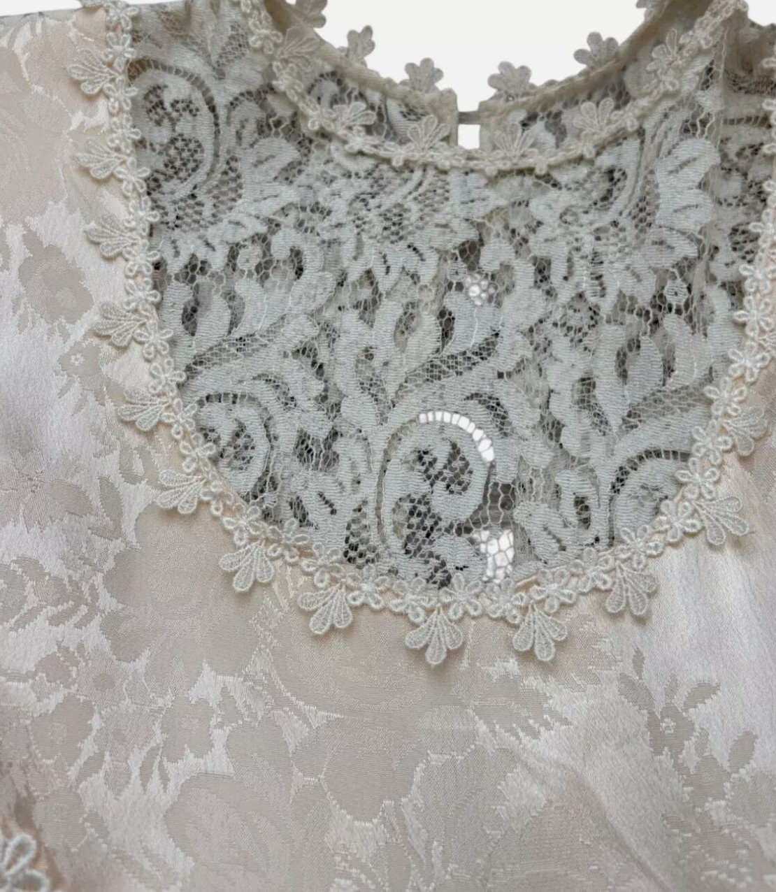 VTG Jessica McClintock Ivory Lace Wedding Dress Sz 4 / 6 Whimsigoth 80’s *READ