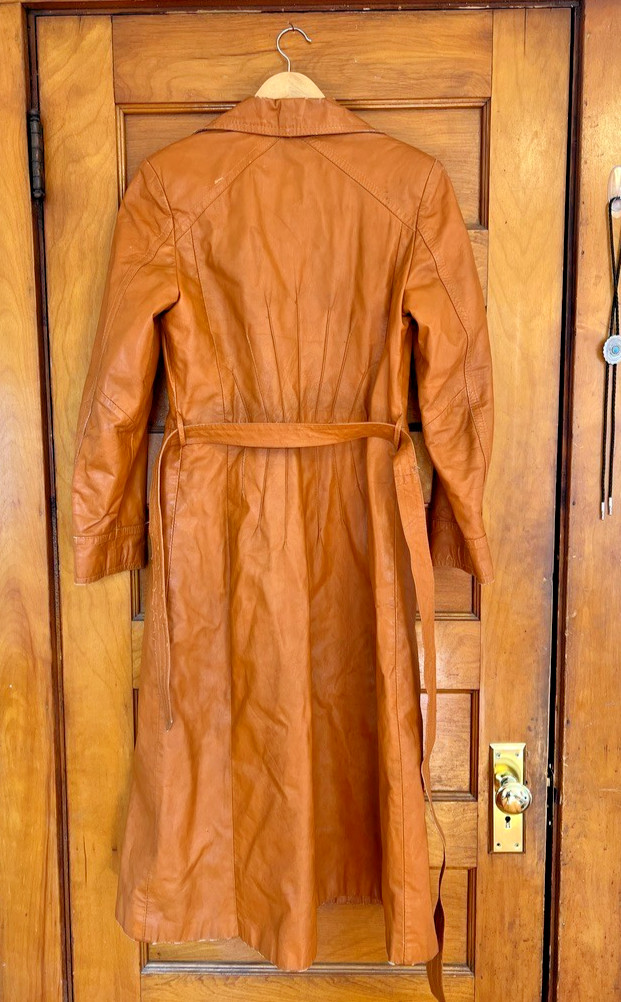Gabriel Levy Vintage Long Leather Coat Women’s M